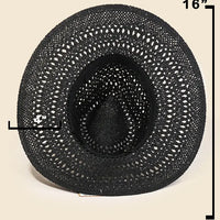 Braided Cowboy Hat - Black