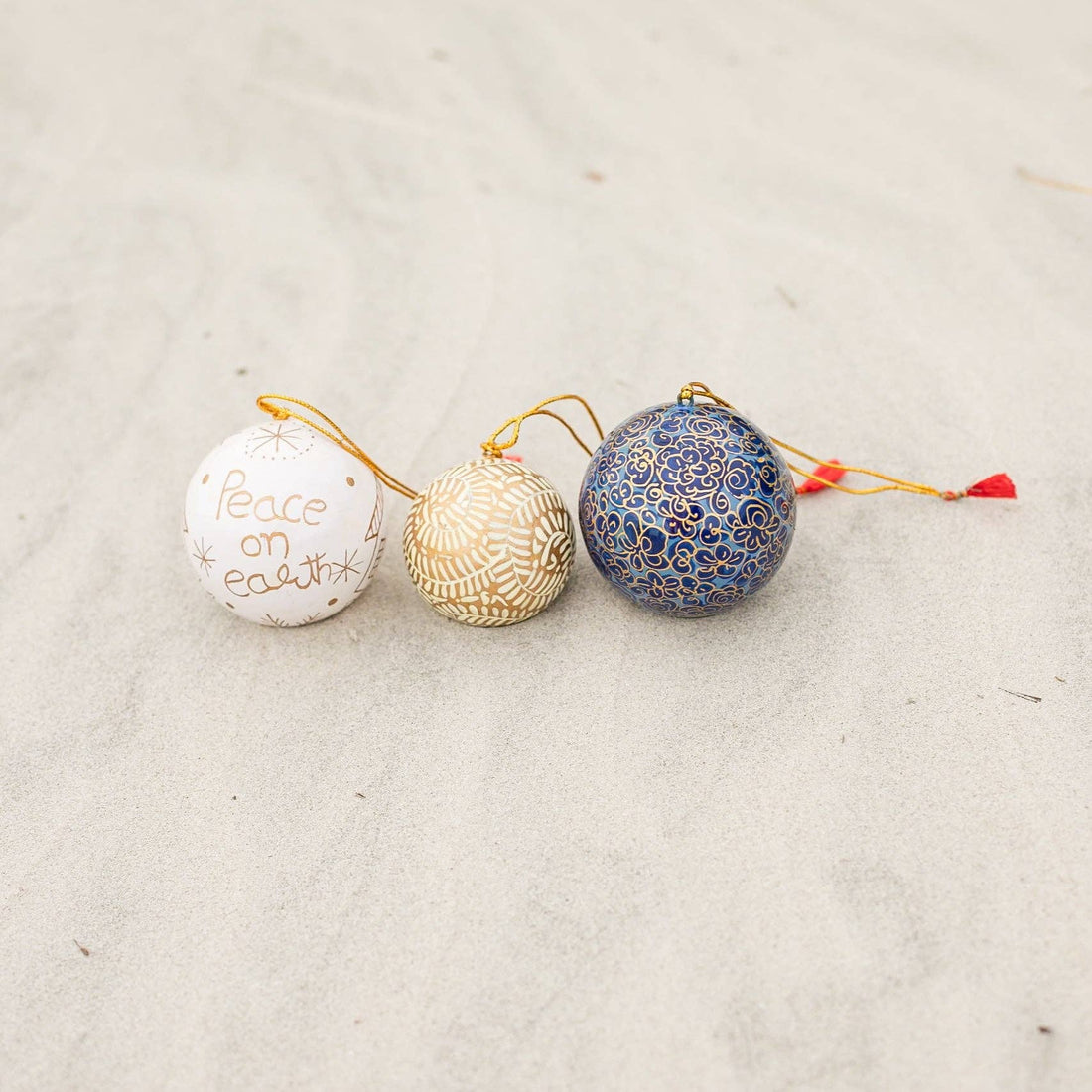 Blue and Gold Christmas Ornament