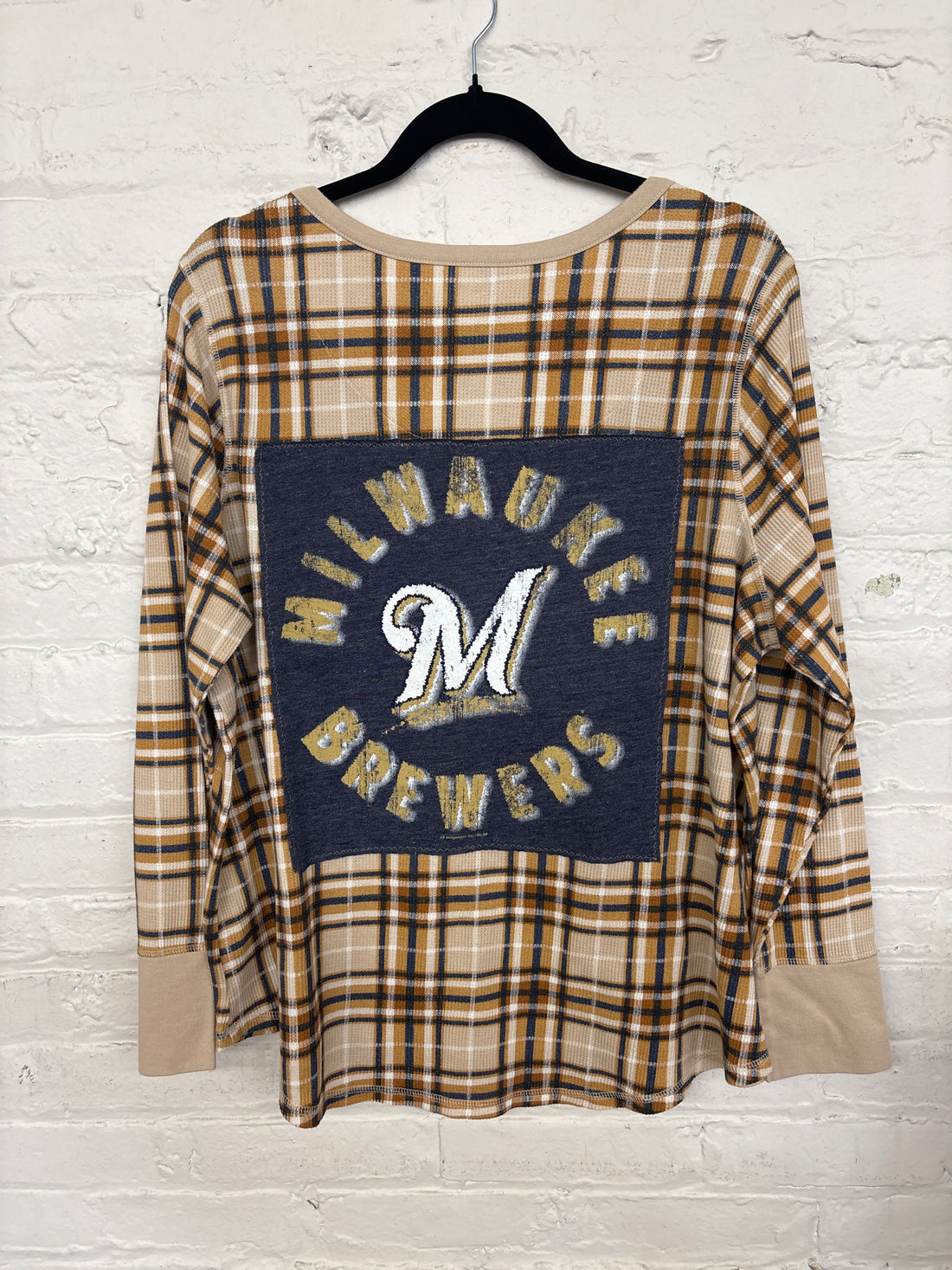 Repurposed Shirt with Brewers Patch