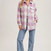 Brushed Flannel Jacket - Pink