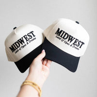 Midwest Land of Opes & Dreams Unisex Trucker Hat - Black & Cream