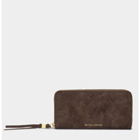 Lottie Large Wallet- Bitter Chocolate Suedette