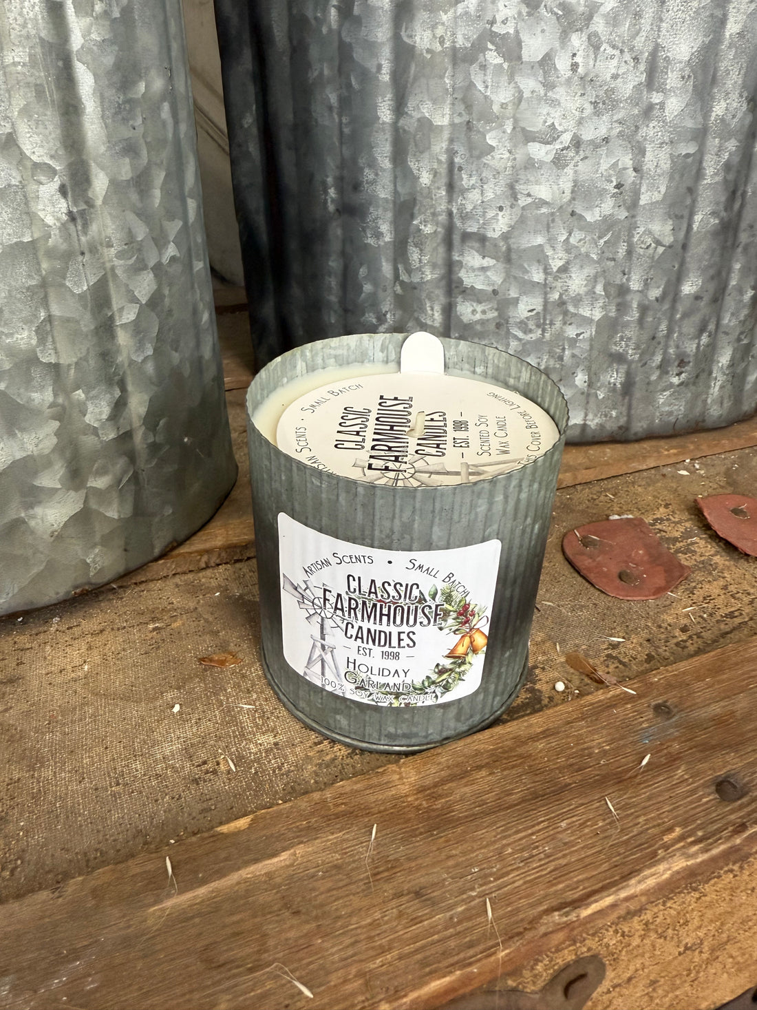 Holiday Garland Soy Tin Candle
