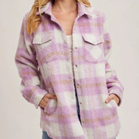 Brushed Flannel Jacket - Pink