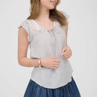 Gray Garden Stripe Top