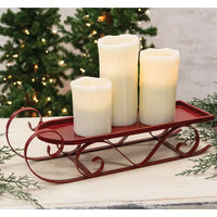 Red Metal Sled, Large