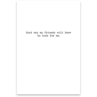 Go Missing Greeting Card