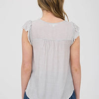 Gray Garden Stripe Top