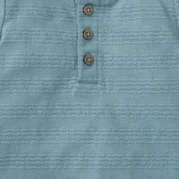 Dotted Jacquard Jumpsuit: Smoke Blue
