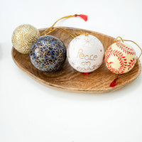 Blue and Gold Christmas Ornament