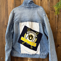 Repurposed Kid's Jean Jacket with Brewer Patch