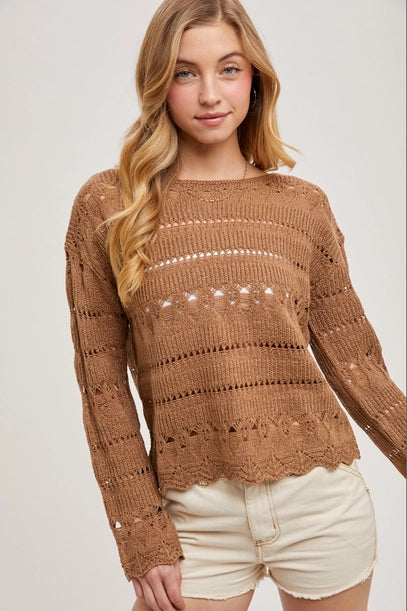 The Autumn Unraveled Sweater - Mocha