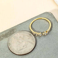 Gold Dipped Delicate Baguette Fashion Ring
