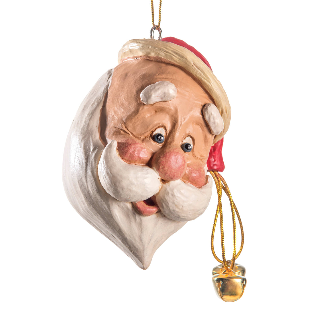 Santa Head Ornament With Cocked Hat