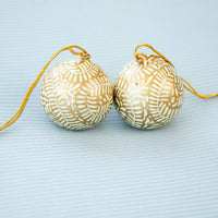 Swirls of Gold Christmas Ornament