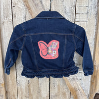 Repurposed Kid's Jacket with Dream Big Butterfly Patch