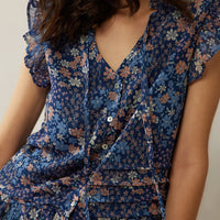 Bohera Dina Coco Floral Pleated Top
