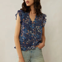 Bohera Dina Coco Floral Pleated Top