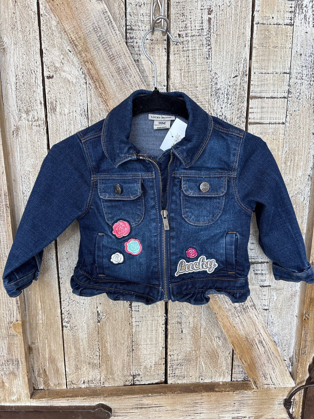 Repurposed Kid's Jacket with Dream Big Butterfly Patch