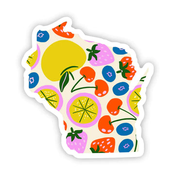 Wisconsin Cute Fruits Sticker