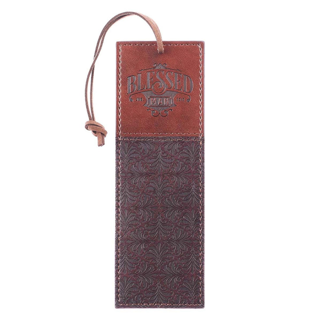 Blessed Man Leather Bookmark