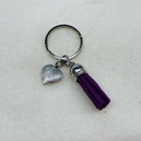Silver Heart Charm Diffuser Keychain