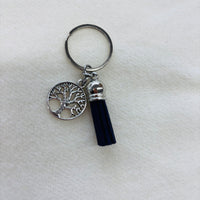 Silver Tree Charm Diffuser Keychain