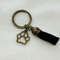 Gold Paw Print Charm Diffuser Keychain