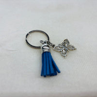Silver Butterfly Charm Diffuser Keychain
