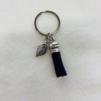 Silver Tree Leaf Diffuser Keychain