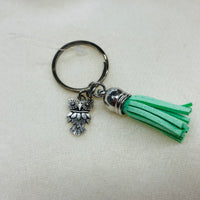 Silver Owl Charm Diffuser Keychain