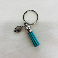 Silver Tree Leaf Diffuser Keychain