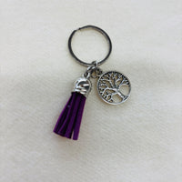 Silver Tree Charm Diffuser Keychain