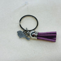 Silver Bird Charm Diffuser Keychain