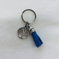 Silver Tree Charm Diffuser Keychain