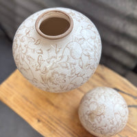 Beige Heirloom Deco Ball + Vase