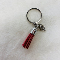 Silver Tree Leaf Diffuser Keychain