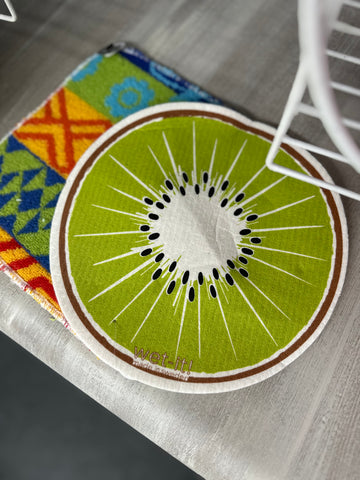 Kiwi Reusable Round Sponge Cloth