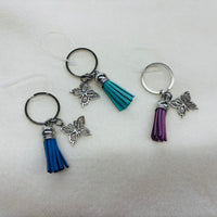 Silver Butterfly Charm Diffuser Keychain