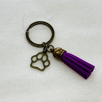 Gold Paw Print Charm Diffuser Keychain