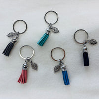 Silver Tree Leaf Diffuser Keychain