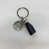 Silver Tree Charm Diffuser Keychain