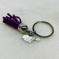 Silver Bird Charm Diffuser Keychain