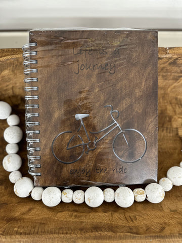 Enjoy The Ride Birch Wood Journal