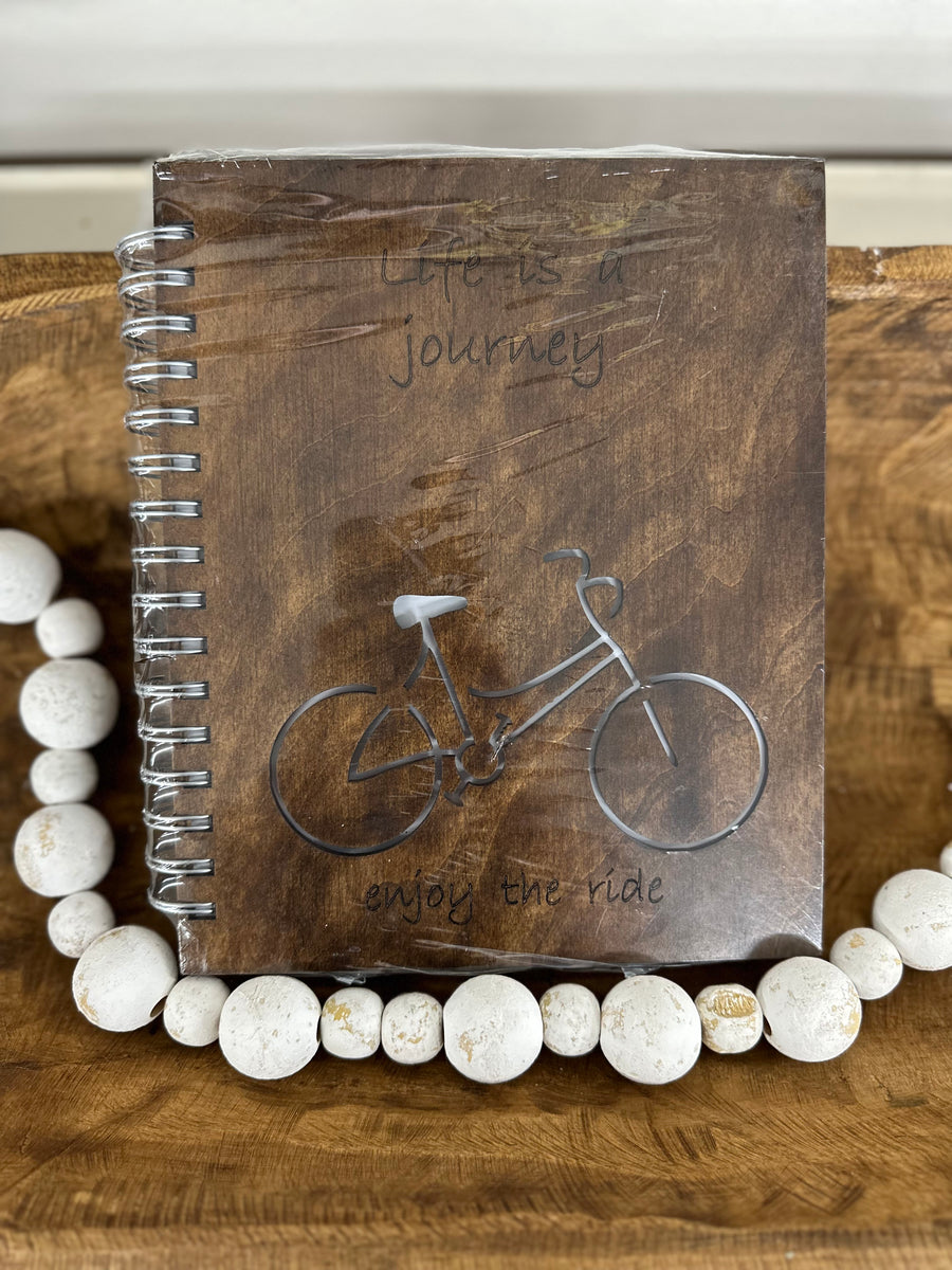 Enjoy The Ride Birch Wood Journal
