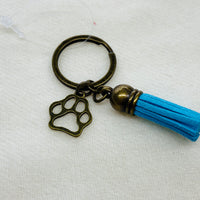 Gold Paw Print Charm Diffuser Keychain