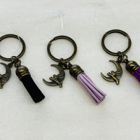 Gold Moon + Rabbit Charm Diffuser Keychain