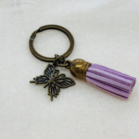 Gold Butterfly Charm Diffuser Keychain
