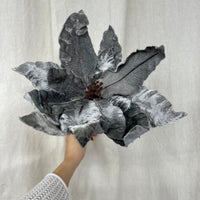 Pointed Blue Velvet Poinsettia