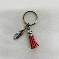 Silver Feather Diffuser Keychain